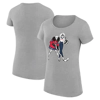 Women's G-III 4Her by Carl Banks Heather Gray Florida Panthers Super-Slim Fit Lightweight Hockey Girls T-Shirt