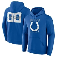 Men's Royal Indianapolis Colts Stellar Personalized Name & Number Pullover Hoodie
