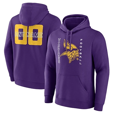 Men's Purple Minnesota Vikings Stellar Personalized Name & Number Pullover Hoodie