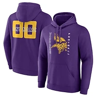 Men's Purple Minnesota Vikings Stellar Personalized Name & Number Pullover Hoodie