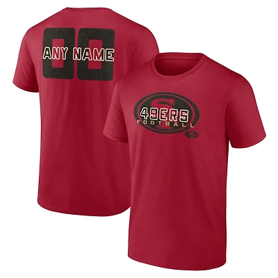 Men's Scarlet San Francisco 49ers Stellar Personalized Name & Number T-Shirt