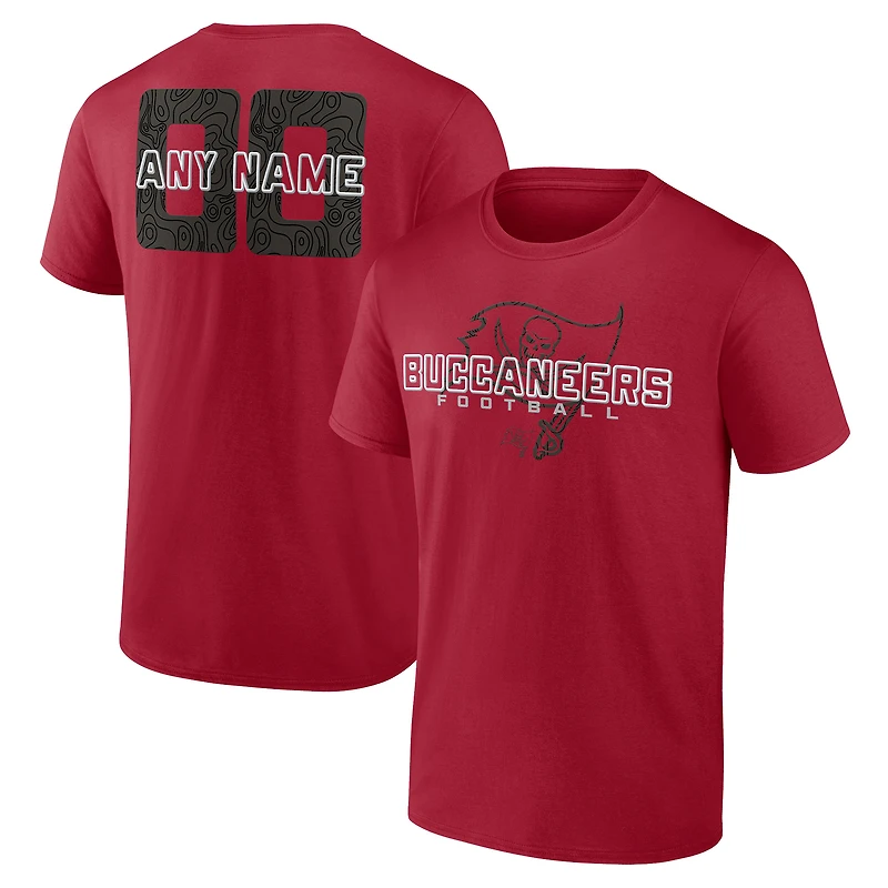Men's Red Tampa Bay Buccaneers Stellar Personalized Name & Number T-Shirt
