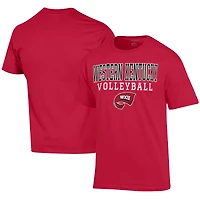 Men's Champion  Red Western Kentucky Hilltoppers Icon Logo Volleyball Jersey T-Shirt