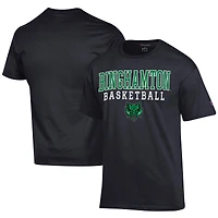 Men's Champion  Black Binghamton Bearcats Icon Logo Basketball Jersey T-Shirt