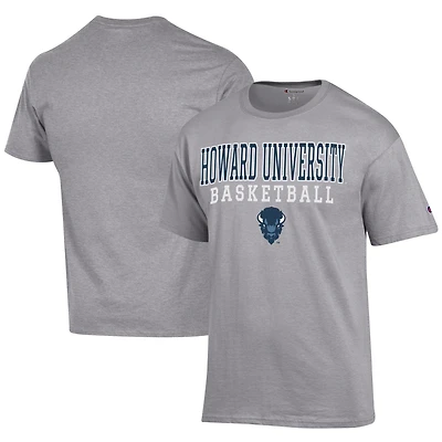 Men's Champion  Gray Howard Bison Icon Logo Basketball Jersey T-Shirt