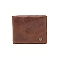 Fossil Brown Baltimore Orioles Ryan RFID Flip ID Bifold