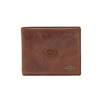 Fossil Brown Cincinnati Reds Ryan RFID Flip ID Bifold