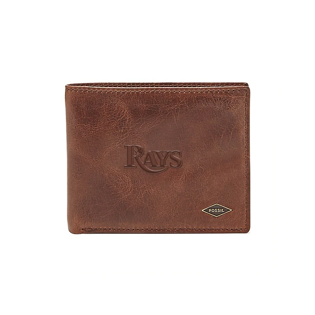 Fossil Brown Tampa Bay Rays Ryan RFID Flip ID Bifold