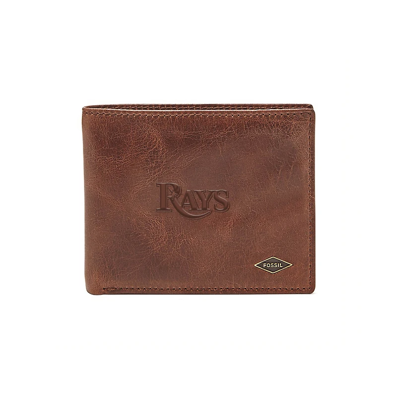 Fossil Brown Tampa Bay Rays Ryan RFID Flip ID Bifold