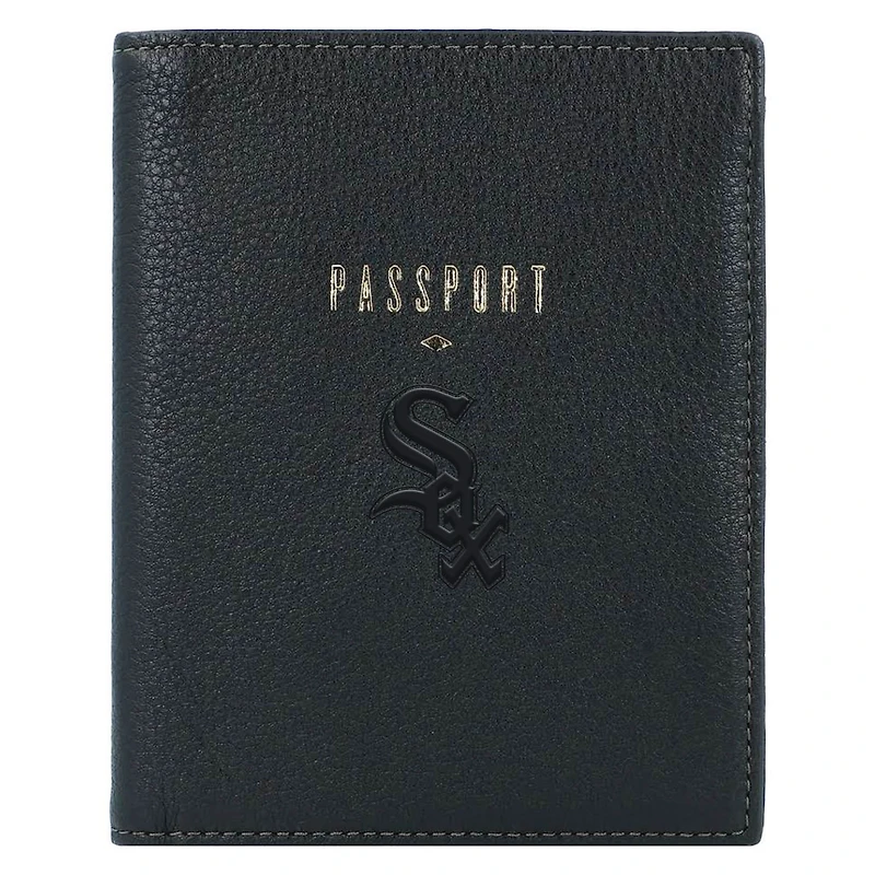 Fossil Black Chicago White Sox Travel RFID Passport Case