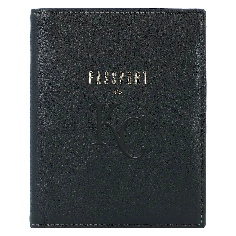 Fossil Black Kansas City Royals Travel RFID Passport Case