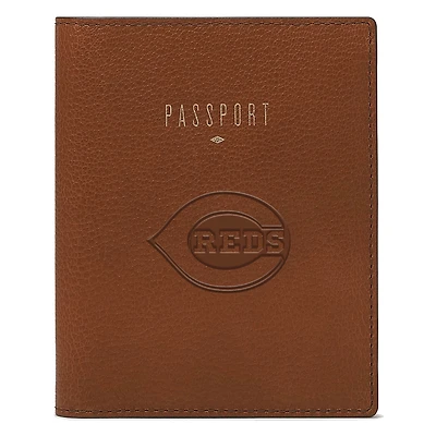 Fossil Brown Cincinnati Reds Travel RFID Passport Case