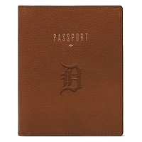 Fossil Brown Detroit Tigers Travel RFID Passport Case