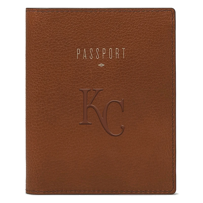 Fossil Brown Kansas City Royals Travel RFID Passport Case