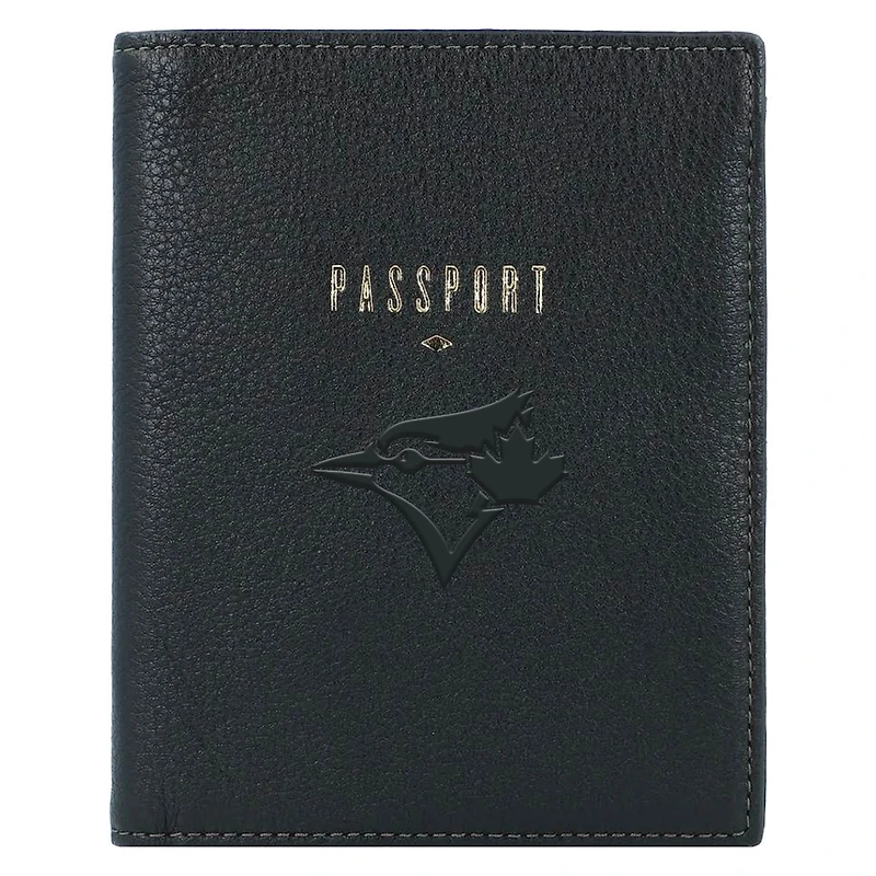 Fossil Black Toronto Blue Jays Travel RFID Passport Case