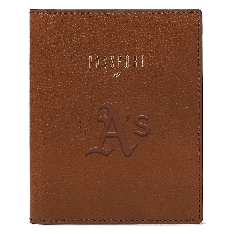 Fossil Brown Athletics Travel RFID Passport Case