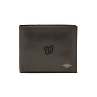 Fossil Black Washington Nationals Ryan RFID Passcase Wallet