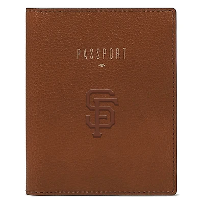 Fossil Brown San Francisco Giants Travel RFID Passport Case