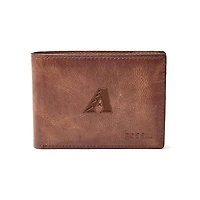 Fossil Brown Arizona Diamondbacks Leather Derrick Front Pocket Bifold Wallet