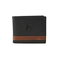 Fossil Black Baltimore Orioles Quinn Flip ID Bifold Wallet