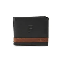 Fossil Black Pittsburgh Pirates Quinn Flip ID Bifold Wallet