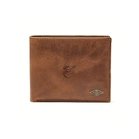 Fossil Brown Baltimore Orioles Ryan RFID Passcase Wallet