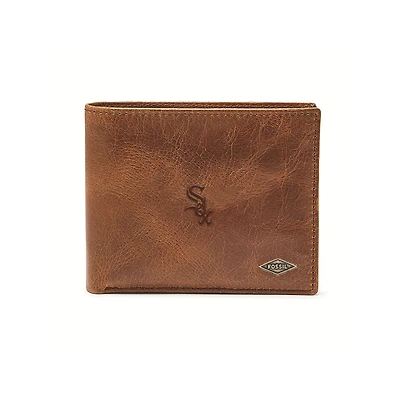 Fossil Brown Chicago White Sox Ryan RFID Passcase Wallet