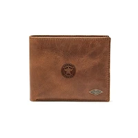 Fossil Brown Houston Astros Ryan RFID Passcase Wallet