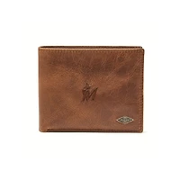 Fossil Brown Miami Marlins Ryan RFID Passcase Wallet