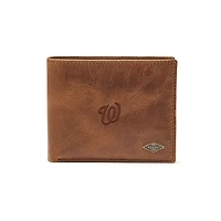Fossil Brown Washington Nationals Ryan RFID Passcase Wallet