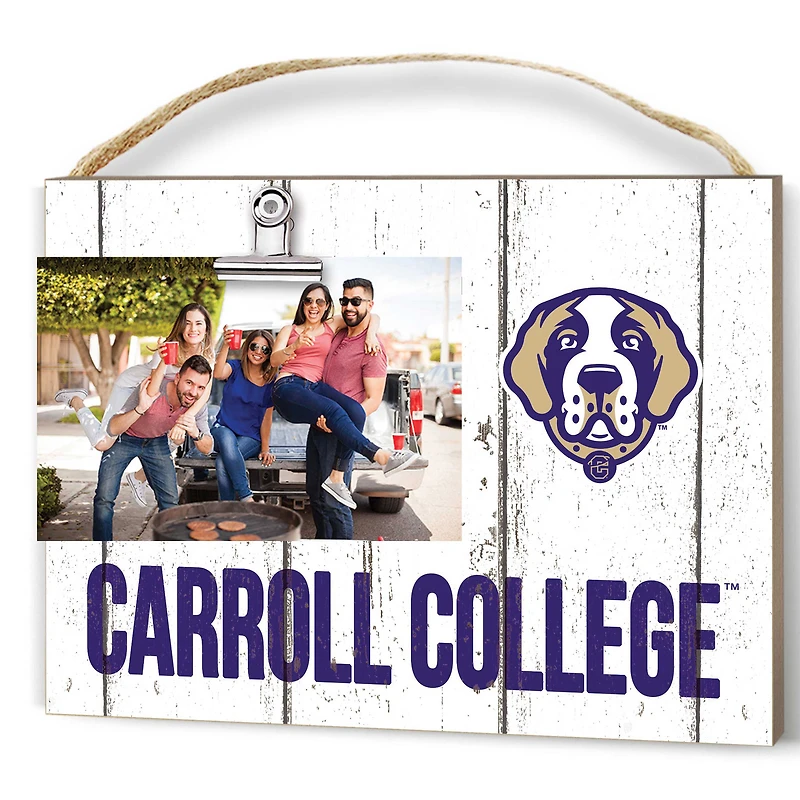 Carroll College Fighting Saints 8" x 10" Weathered Clip It Frame