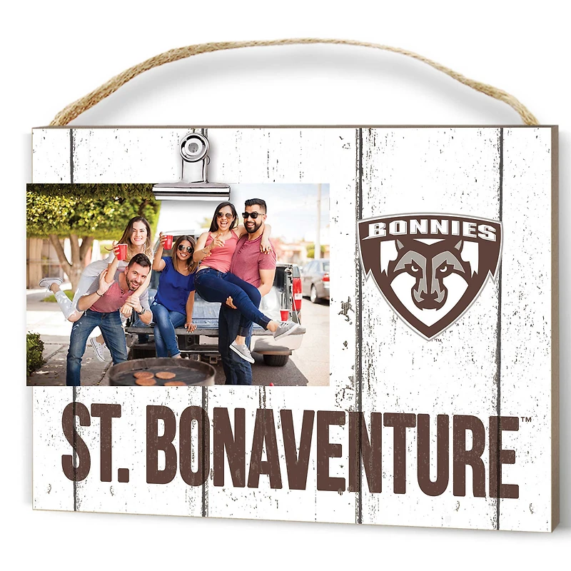 St. Bonaventure Bonnies 8" x 10" Weathered Clip It Frame