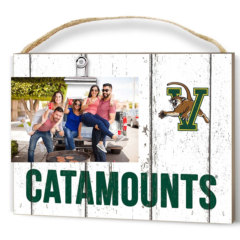 Vermont Catamounts 8" x 10" Weathered Clip It Frame