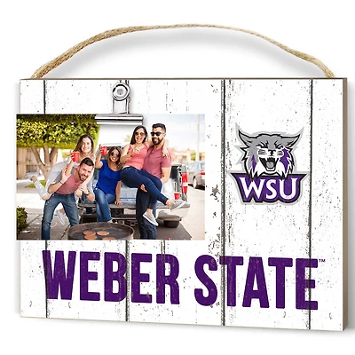 Weber State Wildcats 8" x 10" Weathered Clip It Frame