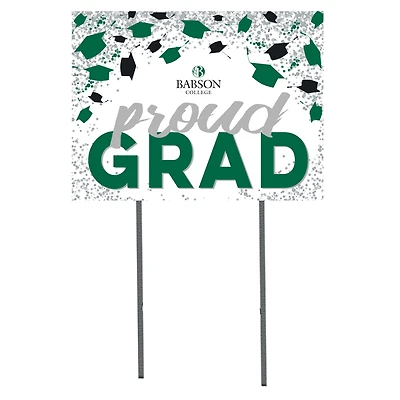 Babson Beavers 18" x 24" Grad Hats Yard Sign