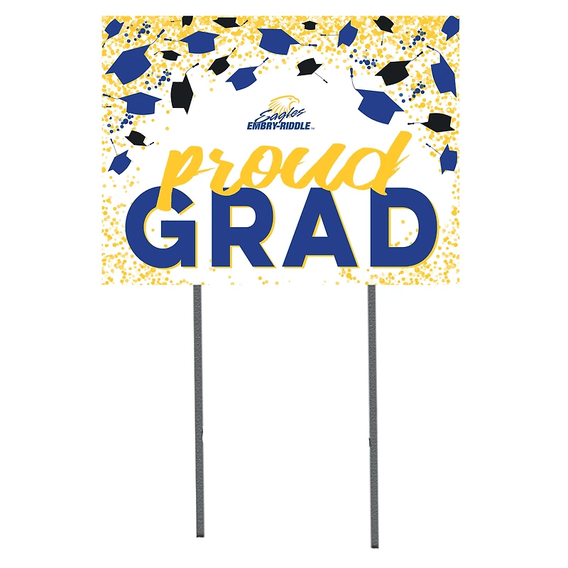 Embry-Riddle Eagles 18" x 24" Grad Hats Yard Sign