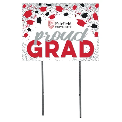 Fairfield Stags 18" x 24" Grad Hats Yard Sign