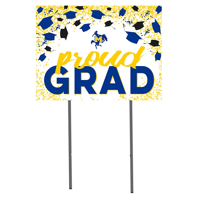 McNeese State Cowboys 18" x 24" Grad Hats Yard Sign