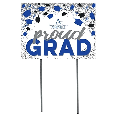 UNC Asheville Bulldogs 18" x 24" Grad Hats Yard Sign
