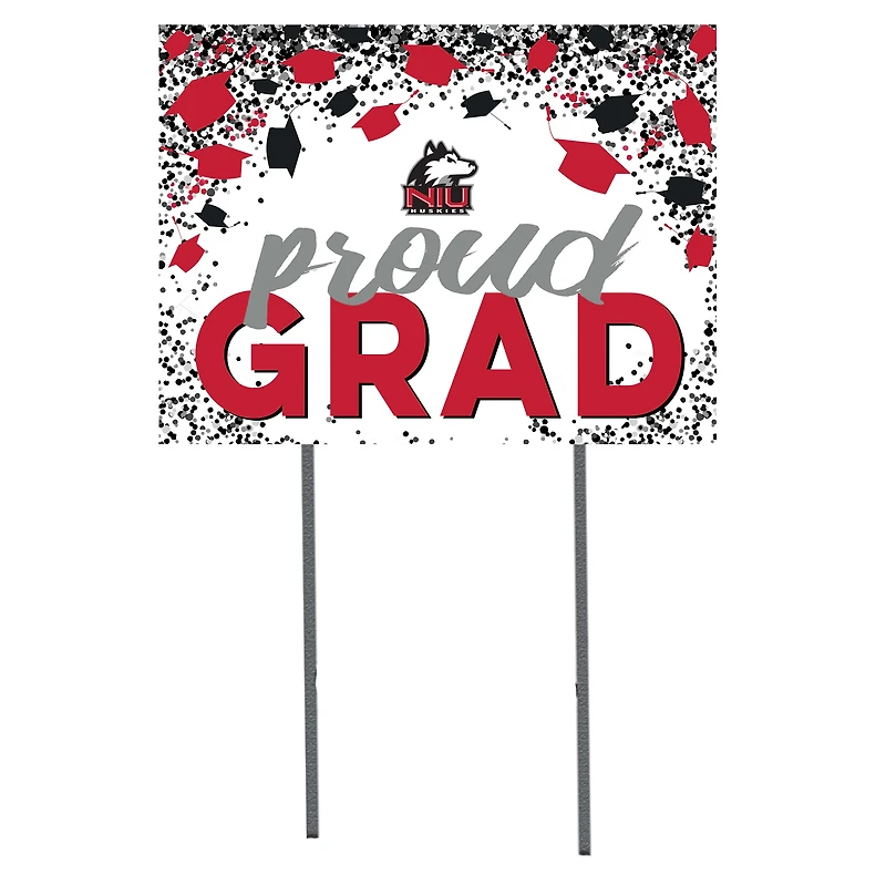 Northern Illinois Huskies 18" x 24" Grad Hats Yard Sign