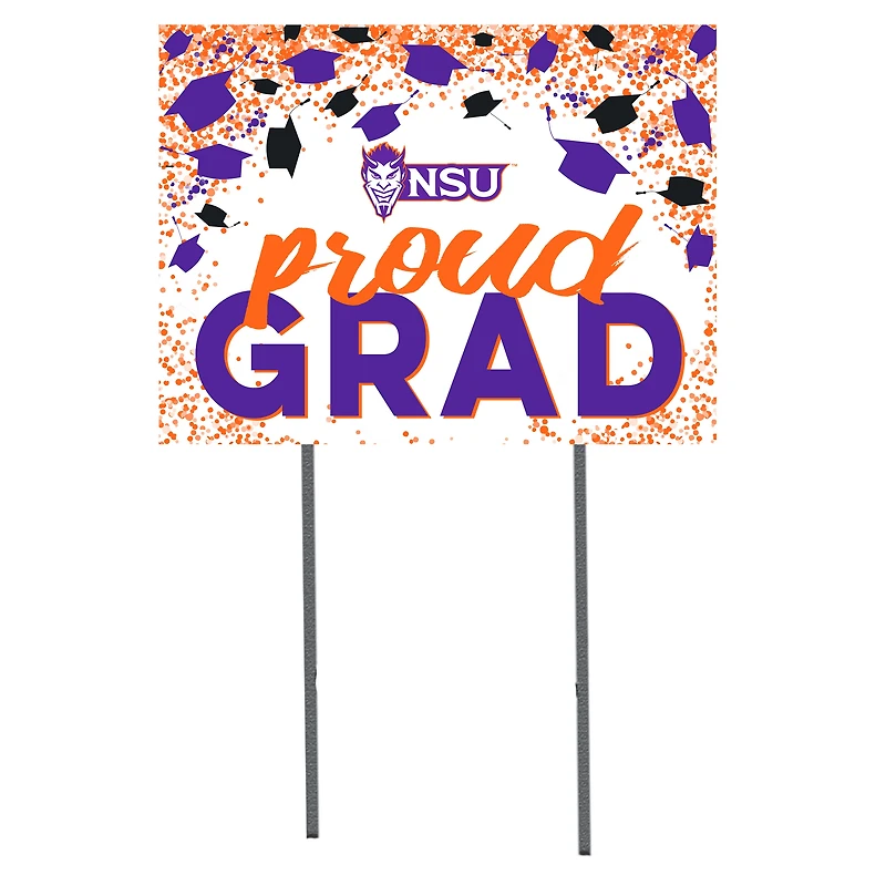 Northwestern State Demons 18" x 24" Grad Hats Yard Sign