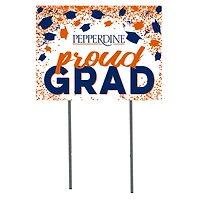 Pepperdine Waves 18" x 24" Grad Hats Yard Sign