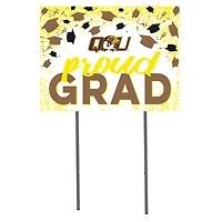 Quincy Hawks 18" x 24" Grad Hats Yard Sign