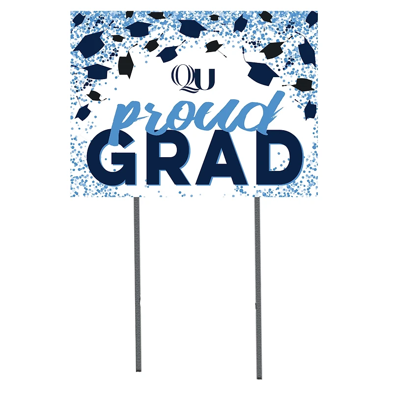 Quinnipiac Bobcats 18" x 24" Grad Hats Yard Sign