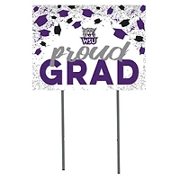 Weber State Wildcats 18" x 24" Grad Hats Yard Sign