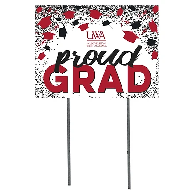 West Alabama Tigers 18" x 24" Grad Hats Yard Sign
