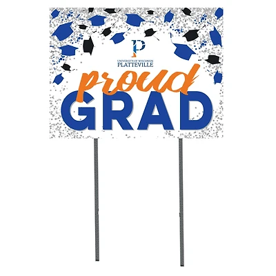Wisconsin-Platteville Pioneers 18" x 24" Grad Hats Yard Sign