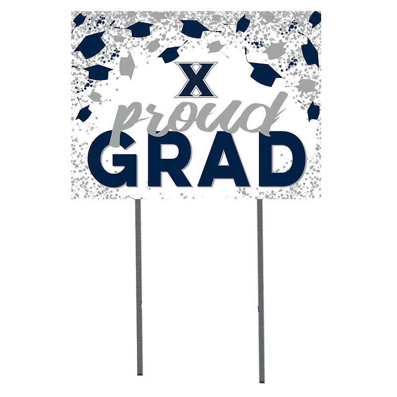 Xavier Musketeers 18" x 24" Grad Hats Yard Sign