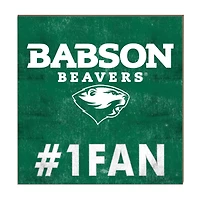 Babson Beavers 10" x 10" #1 Fan Plaque