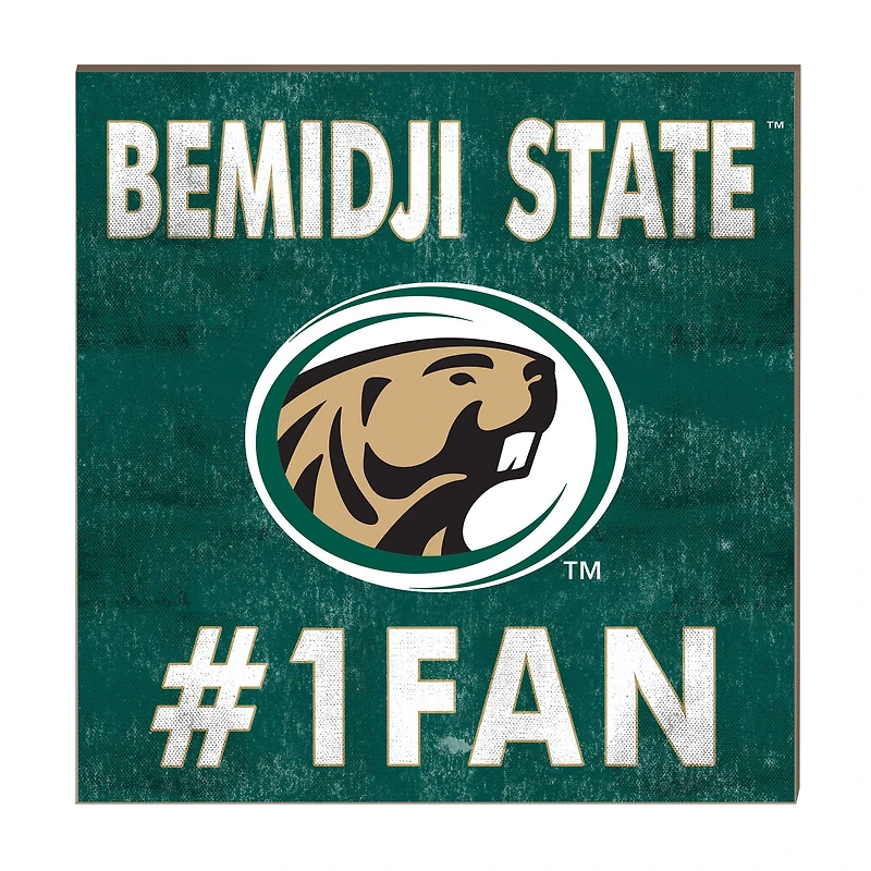 Bemidji State Beavers 10" x 10" #1 Fan Plaque